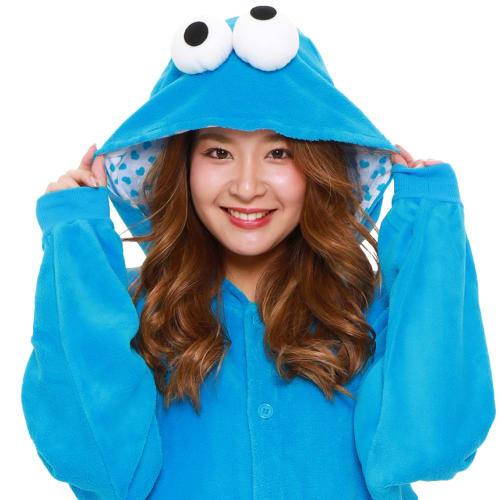 SAZAC Character Fleece Kigurumi Sesame Street Cookie Monster