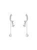 Elegante Ohrstecker aus 925er Sterlingsilber mit Wassertropfen-Quaste - Modische, von Korea inspirierte Stecker für Damen