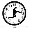 Wall Clock Walking Time Businessman Briefcase Wall Round Clock Silent Clock Home Office Decoration