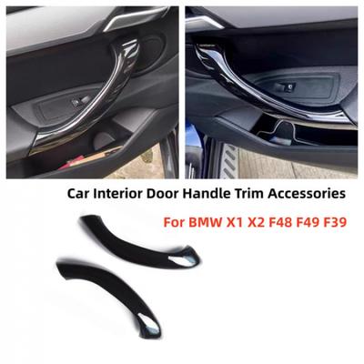 2X Interior Accessories Black Door Handle Panel Cover Trim For BMW X1 X2 F48 F39