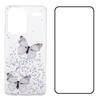 For Xiaomi Redmi Note 13 Pro+ 5G Case TPU Phone Cover with Screen Film 3D Butterfly Bling