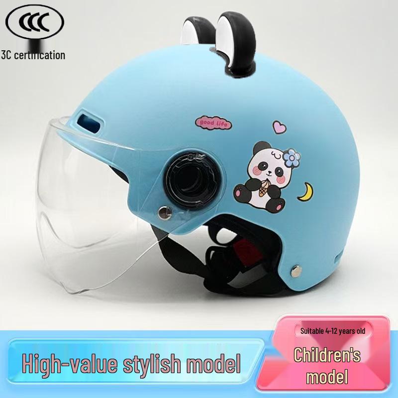 3C Certified Kids' Electric Bike Helmet: Cute, Breathable, Lightweight, Sun-Protective for Boys & Girls