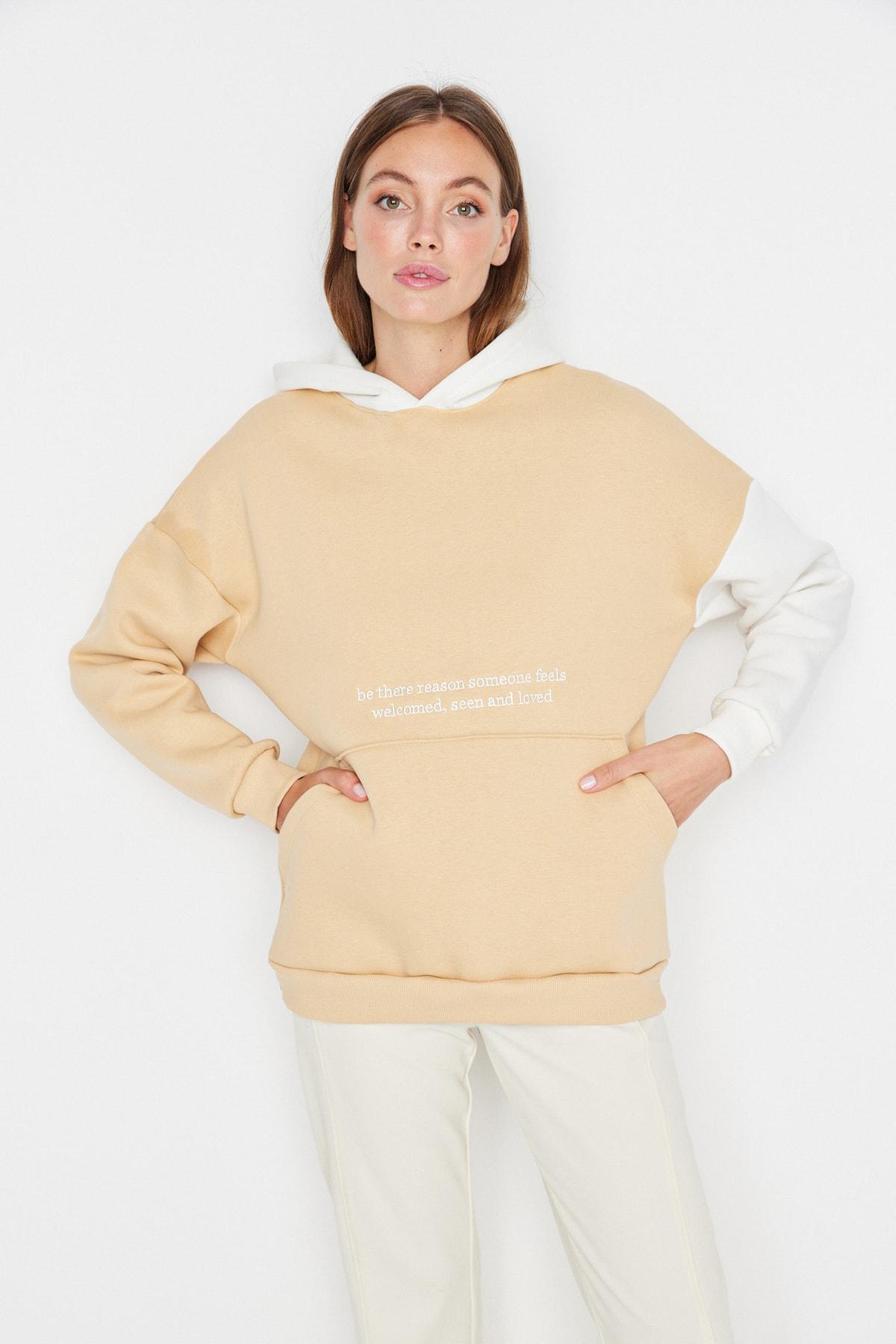 

Толстовка - Бежевый - Бойфренд