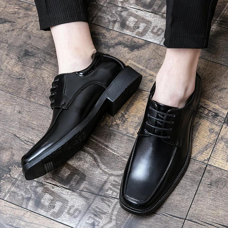 Mens Dress Shoes Genuine Leather Shoes for Men 2025 Social Shoes Original Leather Men's Sneakers Trend Loafers