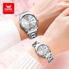 OPK Dual Calendar Waterproof Quartz Watch for Men And Women with Night Light Couple's Watch Cross-Border 6023