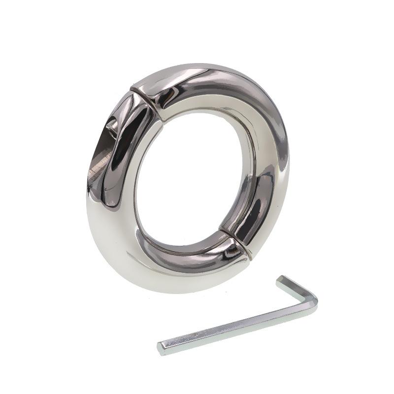 Metal Sex Toys Male Scrotum Binding Device Penis Ring Testicle Pendant Weight Bearing Ring Adult Supplies