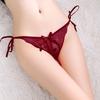 Sexy lace-up open thong T-pants women's transparent, large-size erotic lace-trimmed panties