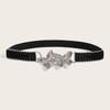 Waist Metallic Ladies Belt With Snap Button Closure For Dresses And Wear Casual