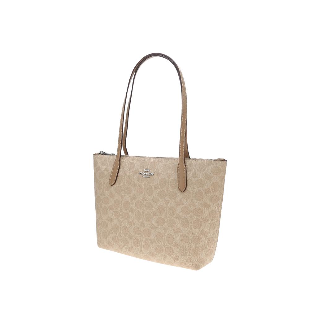 Coach Fiona 24 Tote Bag Women Tote Gold Beige CBT18-SVPWH