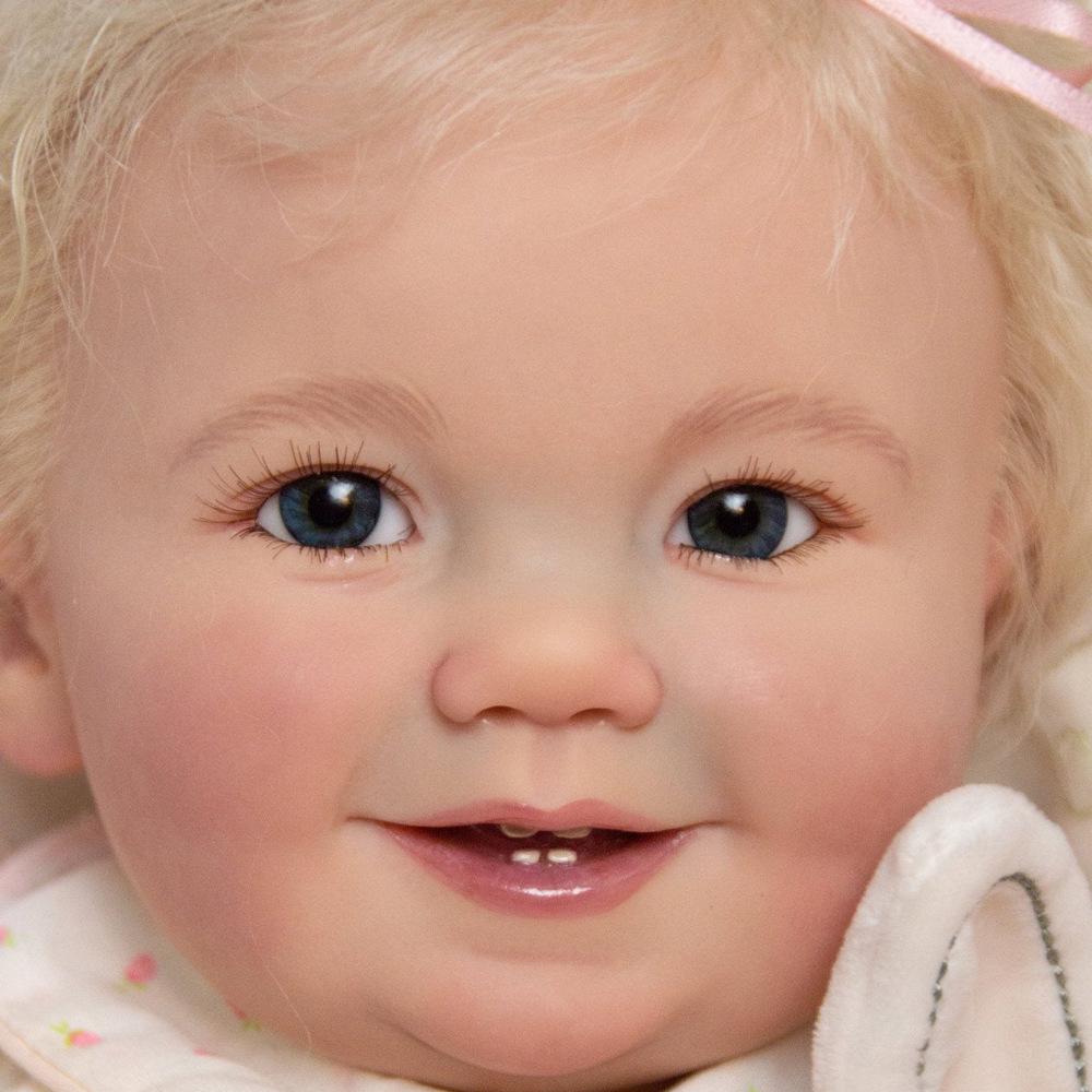 50CM Smiling Reborn Doll: Realistic Vinyl Baby Companion