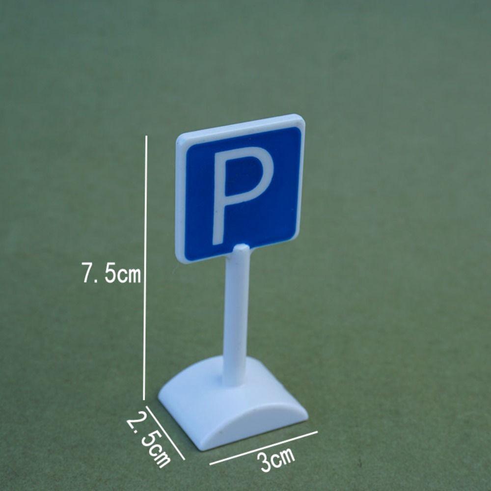 Road Block Dollhouse Speed Limit Sign Model Toy Mini Traffic Road Signs  City Street