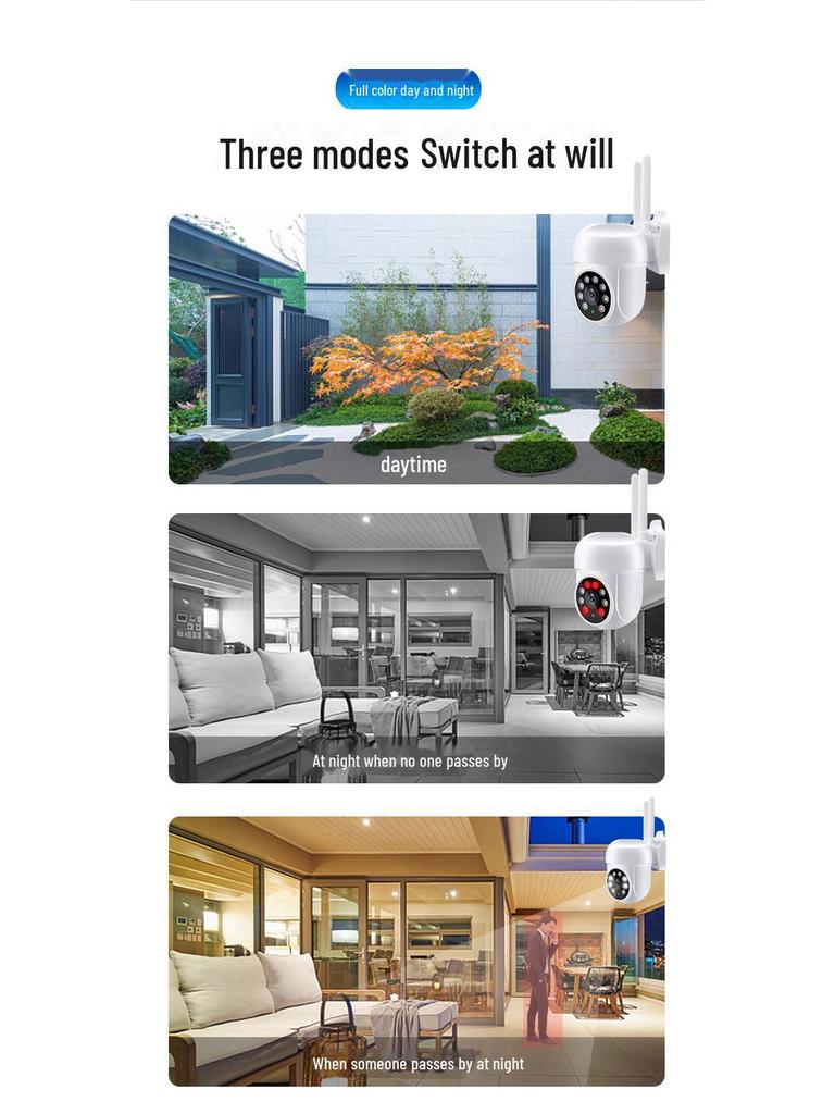 360° HD Panoramic Night Vision Outdoor Wireless Camera with Mobile Remote Access