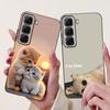 For Infinix Hot 50 4G Phone Case Hot 50 Pro+ 4G Hot50 Pro Elegant Floral Cat Pattern Black Silicone Soft TPU Cases
