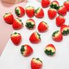 Artificial Mini Strawberry Resin Figurine Simulation Tiny Strawberry Statues Lifelike Faux Fruits Bulk for DIY Crafts Cake Topper Home Office Desktop