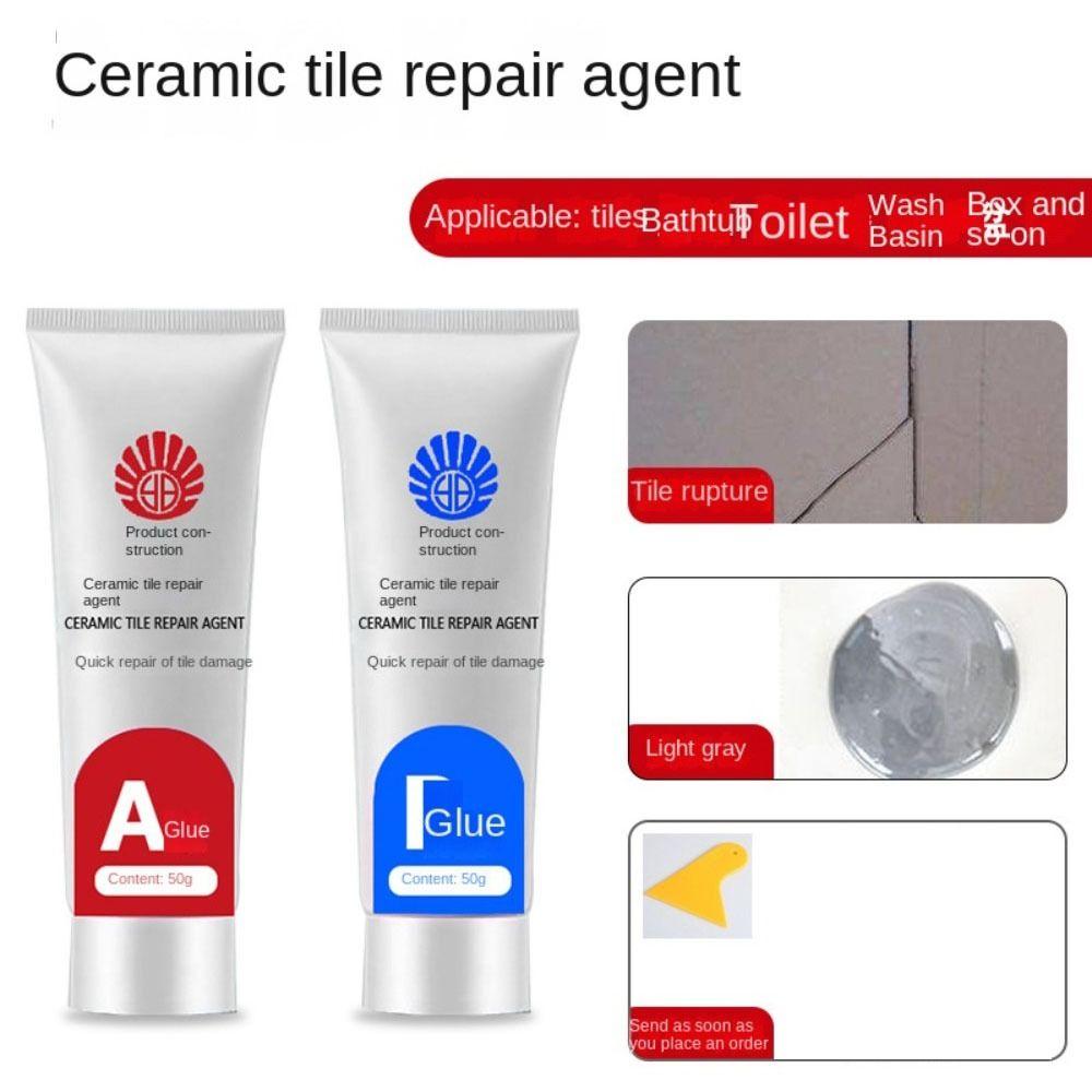 Adeziv pentru Repararea Gresiei, Toaletei, Lavabo-ului, Agent de Reparare pentru Gresie Ceramică, Marmură, Pardoseală, Chit Adeziv