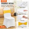 50 Sets Stretch Spandex Folding Chair Covers, Universal Fitted Chair Cover with Chair Sashes, Removable Washable Protective Slipcovers, for Wedding,