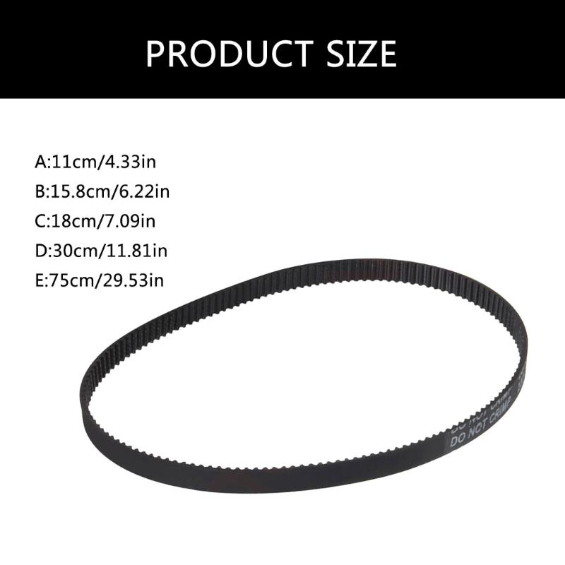 GT2 Closed Looping Timing Belt Rubber 2GT 6mm 3D Printers Parts 110mm/158mm/180mm/300mm/752mm Synchronous Belts Part
