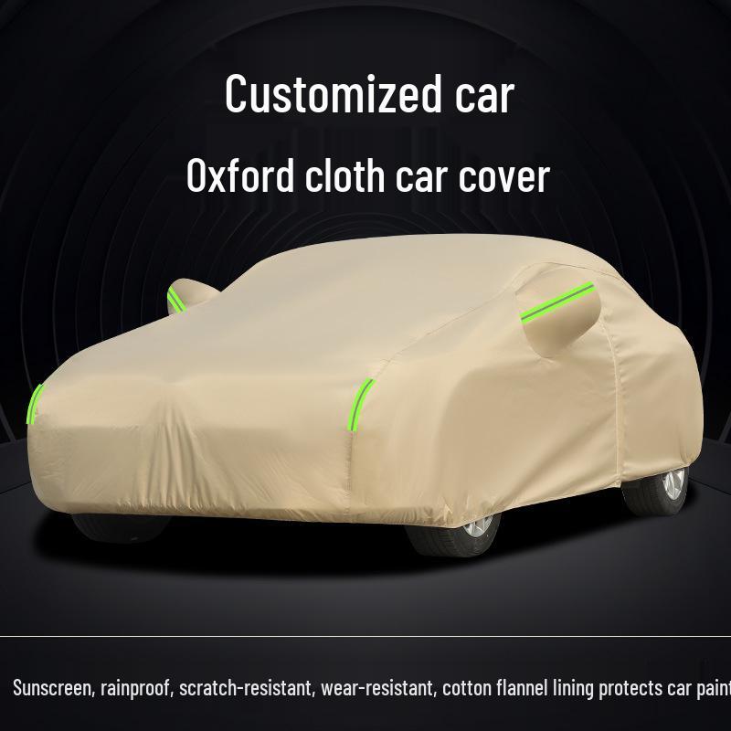 Oxford Cloth 210D All-Season Car Cover: Thick Sunshade, Heat Insulation, and Rainproof Protection