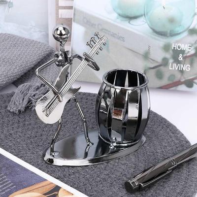 Instrument Metal Play The Guitar Organizer Novelty Pen Holder Container Little Musician Series Stationery Supplies