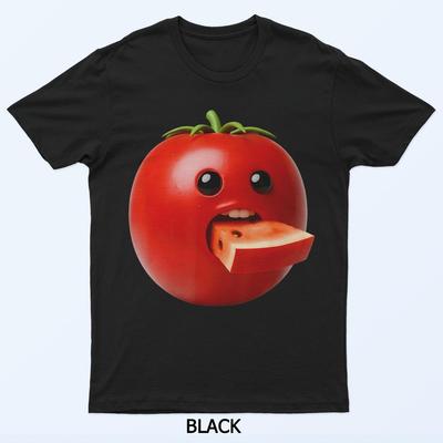 Frutta di Nicchia Divertente Meme Pomodoro Brainrot Surreale T-Shirt