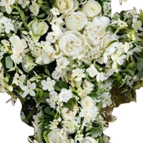 Girlande Osterkranz für Haustür Glaubensinspirierte Frühlingsdekoration mit Realistischem Grün und Weißen Blumen Religiöse Innen-Veranda-Dekoration Geschenk