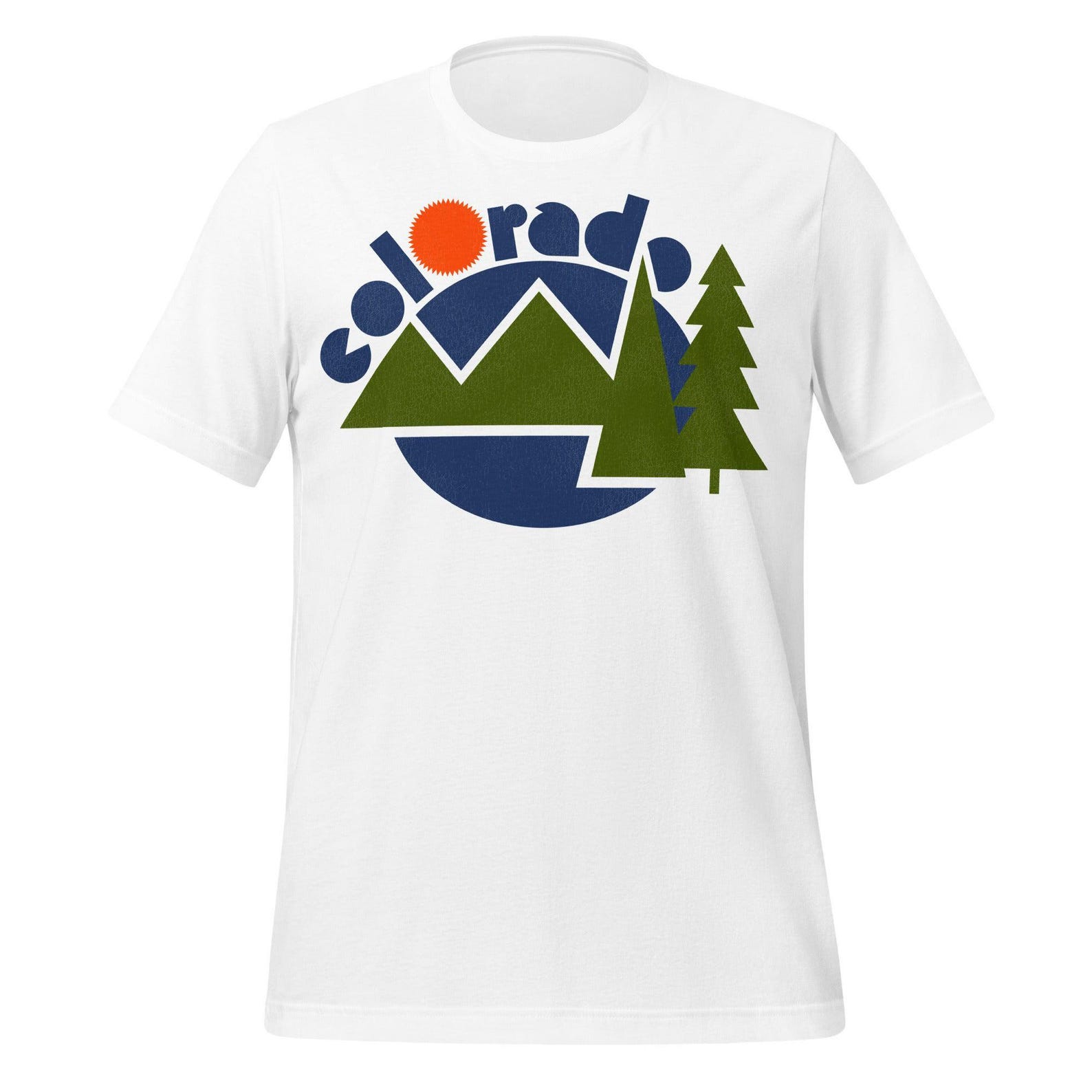 Colorado Pines T-Shirt: Retro Tourist Design (Unisex Cotton) S