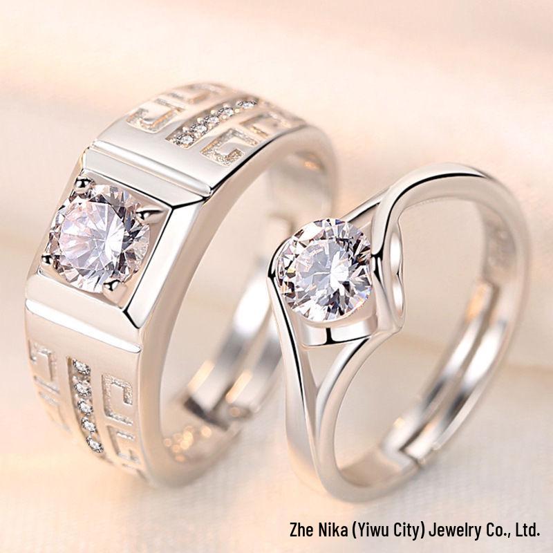 Moissanite Diamond Ring - 1 Carat, Six Claw, Cross-border Douyin Kuaishou Xiaohongshu Live Broadcast, Women's Wedding Ring.