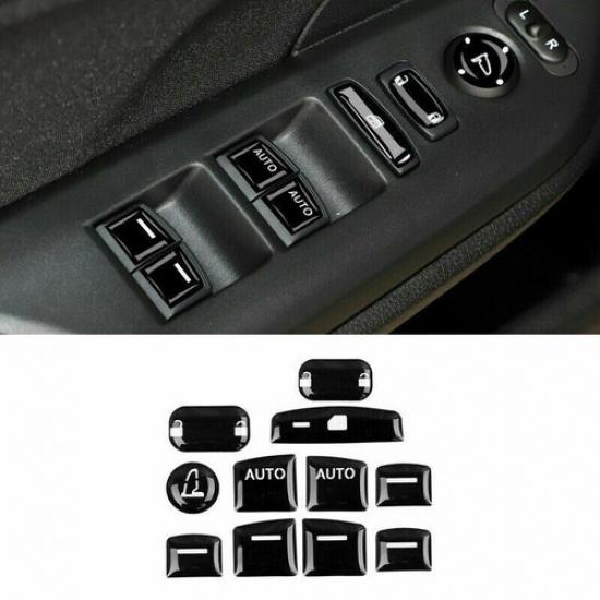 For Honda Civic 10th 2016-2021 Gloss Black Window Lift Switch Button Sticker 11x