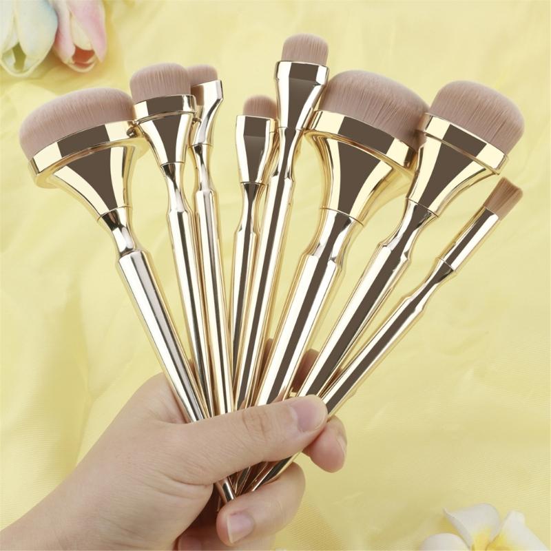 Luxurious 9pcs Face Makeup Brush Set Professional Cosmetic Tools Travel Makeup Brushes For Elegant Beauty Application