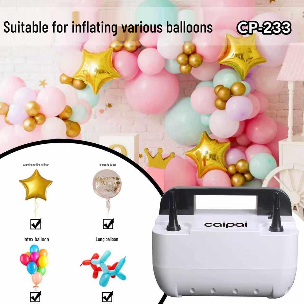 CP233 Dual-Hole Electric Air Pump for Long Round and Double-Layer Bobo Balloons
