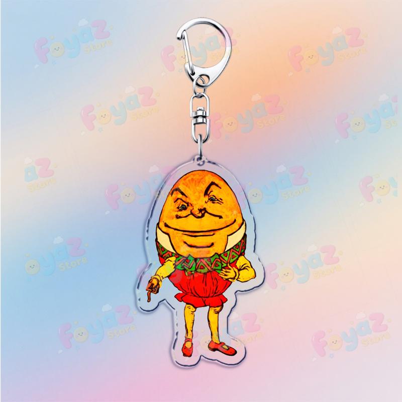 

Humpty Dumpty Egg Keyrings for Accessories Bag Key Chain Ring Nursery Rhyme Fans Gifts Keychain for Women Friends