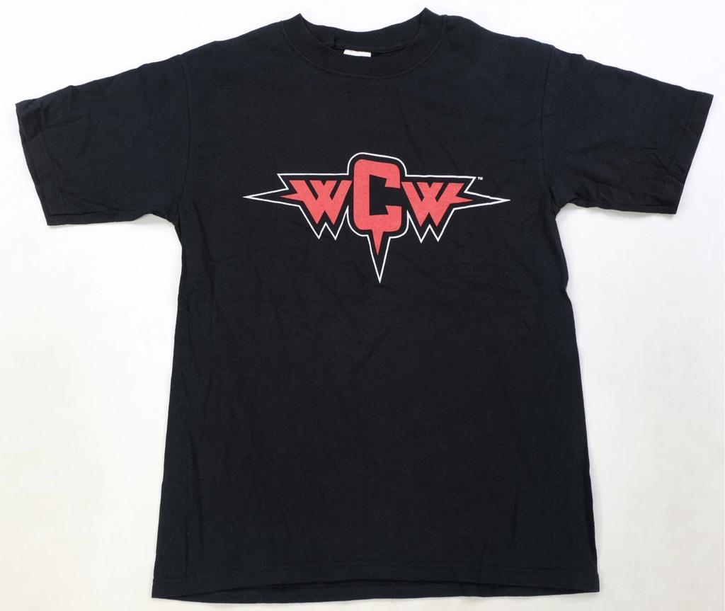 Seltenes Vintage ANVIL WCW World Championship Wrestling 2001 T-Shirt 2000er Schwarz S