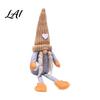 Soft Waxy Fabric Holiday Dolls Christmas Gnome Plush Decoration with Long Legs Faceless Handmade Nordic Style Ornaments Doll Figurines Sitting