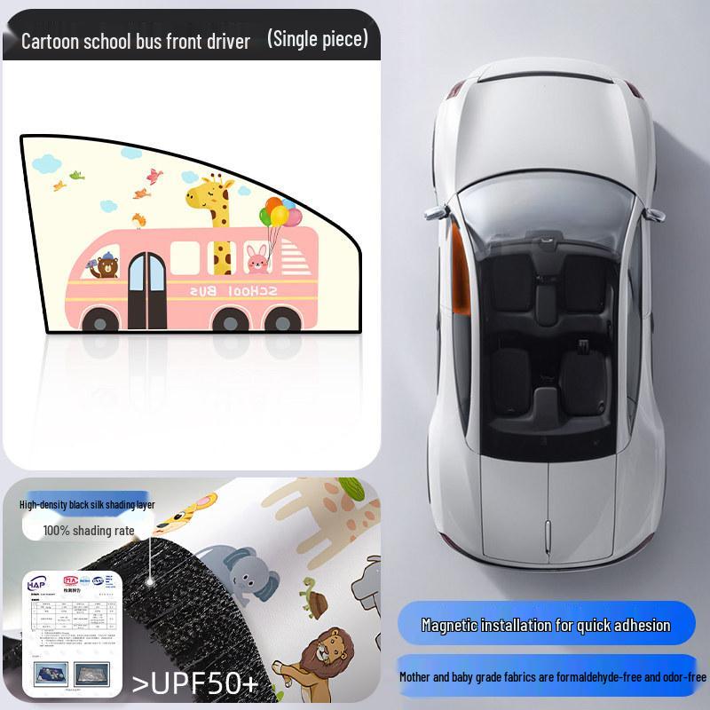 Magnetic Car Window Sunshades for Rear Seat Blackout