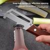 2-in-1 Serrated Peeling Knife Premium Vegetable Peeler With Wooden Handle And Bottle Opener Kitchen Tool