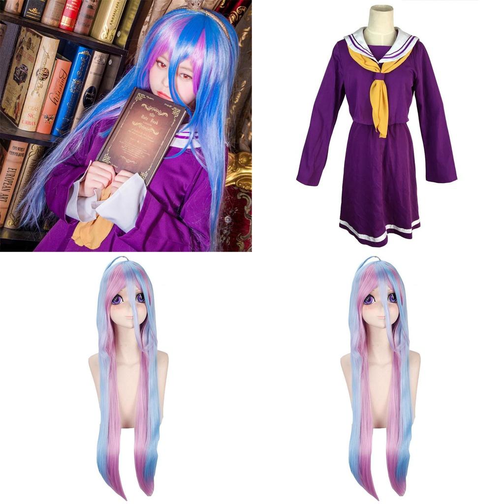 Comfortable No Game No Life Shiro Cosplay Dress Shirt With Beautiful Tie Set