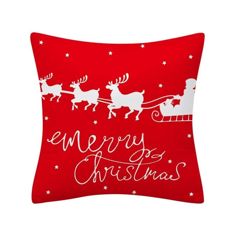 Christmas Themed Pillowcases Car Accessories Office Santa Claus Living Room Sofa Home Pillowcases