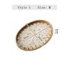 Rattan color inlaid shell storage basket living room light luxury storage basket fruit snack plate entrance key storage tray
