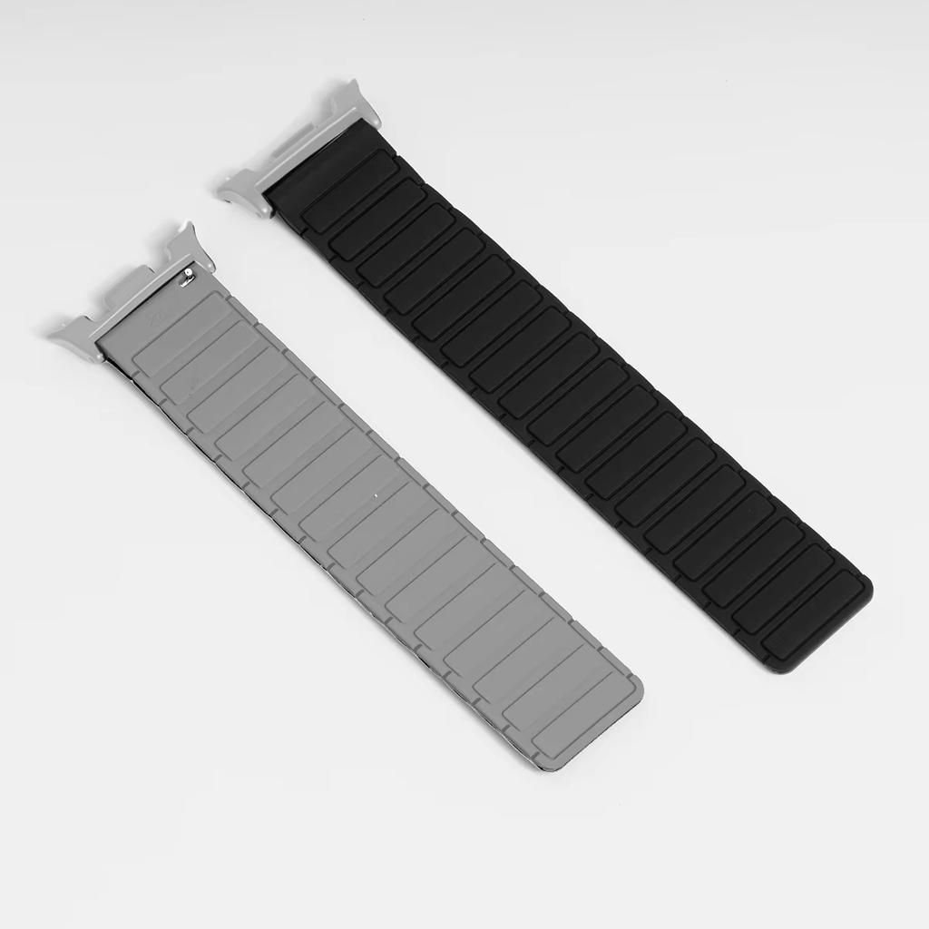 Soft Silicone Magnetic Strap for Samsung Galaxy Watch 8/8 Classic 46mm 40 44mm Sport Band for Galaxy Ultra 47mm Curved End Strap