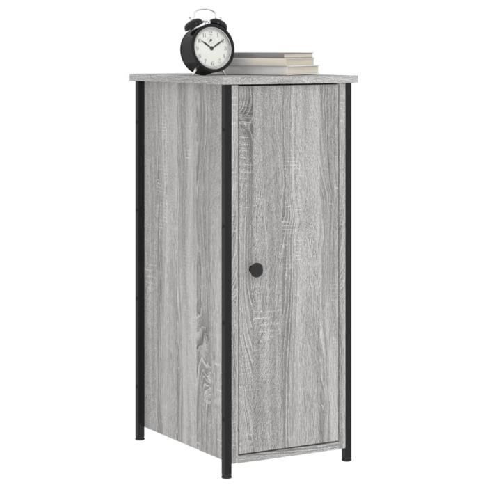 VidaXL Tables de chevet 2 pcs sonoma gris 32x42x80cm bois d'ingénierie 825970