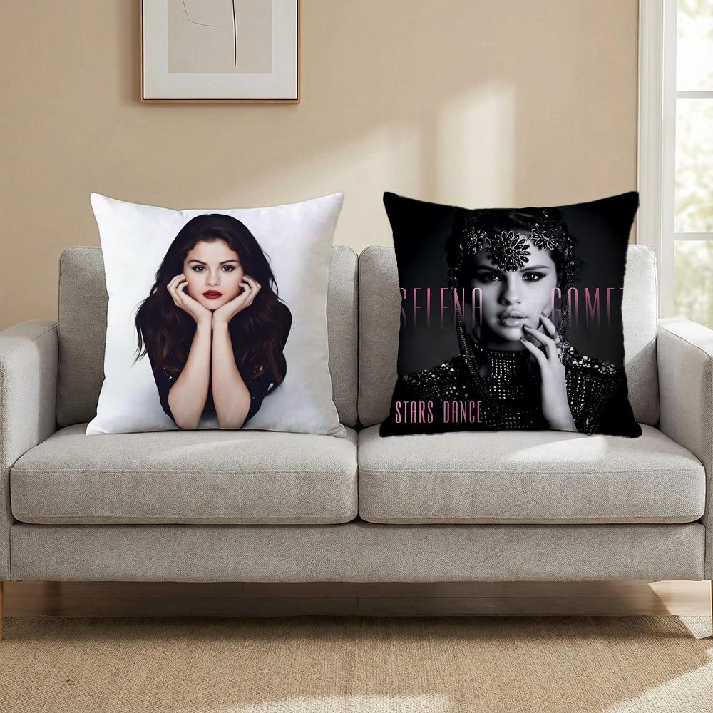 Singer - Selena Gomez Cushion Cover Cushion Cover Set 4Pcs 50X50 45X45 40X40 Pillowcase Decorative Sofa Home Decor