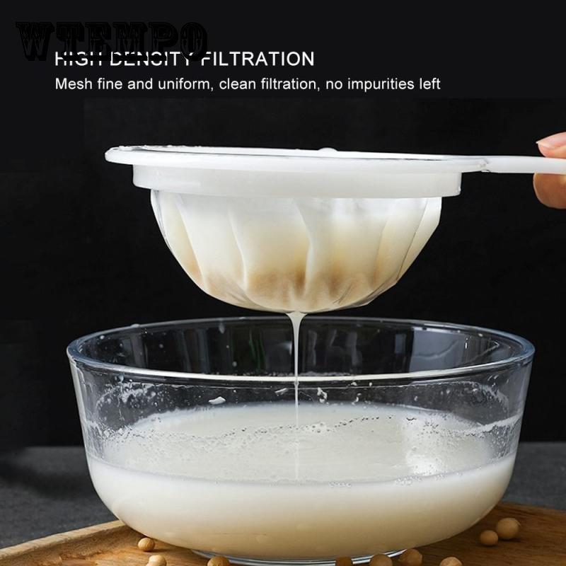 

100/200 Mesh Soy Milk Filter Household Ultra-fine Baby Juice Leaking Mesh Screen Separation Filter Slag Separation Artifact Kitchen Colander 100 mesh білий