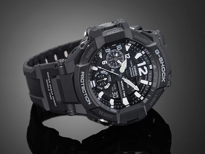 Casio Men's Stainless Steel 200M Water Resistant Analog Shock Resistant Quartz Watch GA-1100-1A