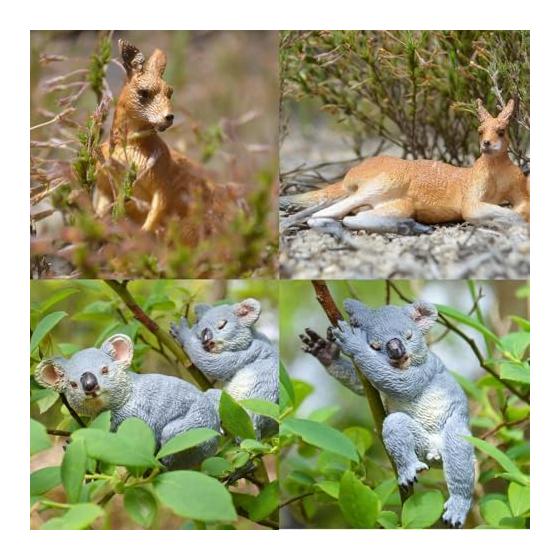 TOYMANY 7PCS Animal Figures Australian Animal Figure Set Realistic Animal Toys Kangaroo Koala Family Popular Animals Toys Birthday Gifts Christmas