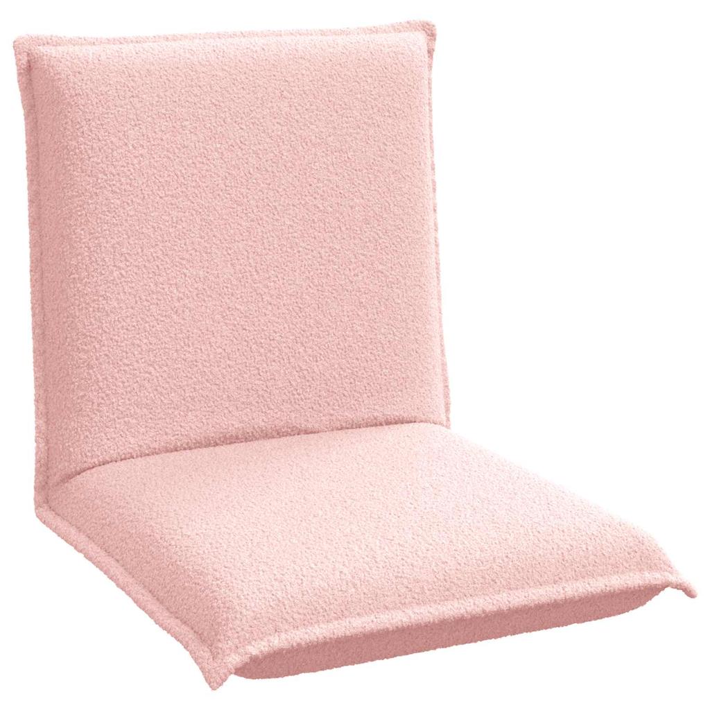 Adjustable Footstool Pink Faux Sheepskin