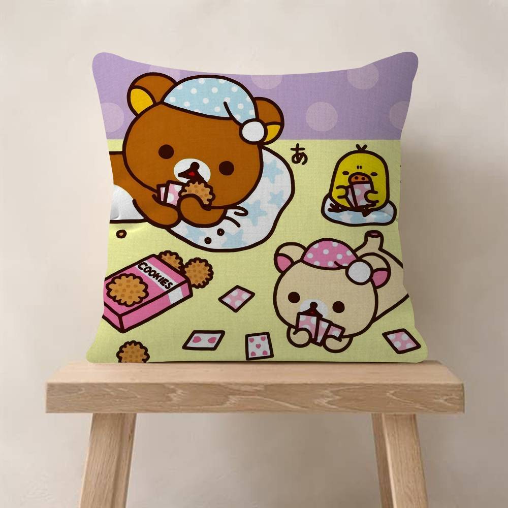 Cute Cartoon Anime RRilakkuma Cool Cushion Cover Pillow Cover Decor Pillowcase Printed Cushion Case For Couch