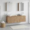 5 Piece Bathroom Cabinet Set Artisan Oak Wood Based Material