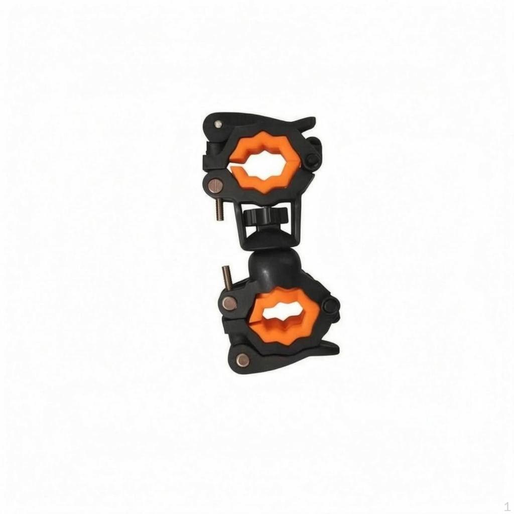 Cycle Light Mount Clamp ScrewTightened Adjustable TwoWheeled Vehicle Bracket Hinged Flashlight