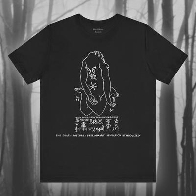 Die Todeshaltung: Vorläufige Sensation, Austin Osman Spare T-Shirt, Okkulte Kunst Shirt, Gruseliges Tee, Schwarze Magie T-Shirt, Gothic Unisex Tee