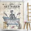 Black And White Shower Curtain, Funny Fun Kids Cute Water Drop Modern Simple Silhouette Minimalist Bathroom Decor Cartoon Bath